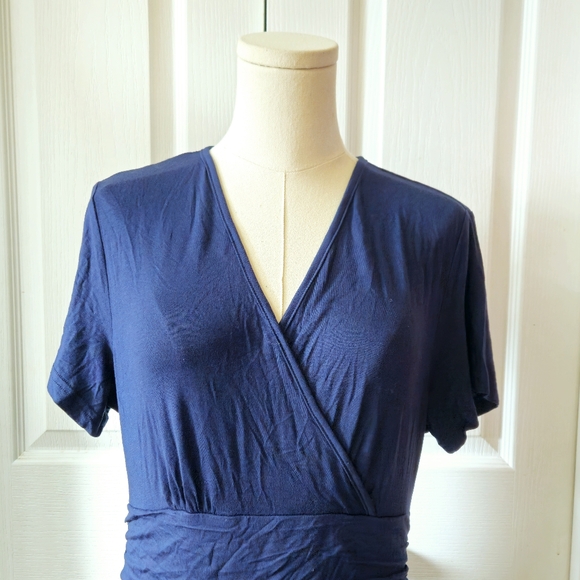 PP Young Casual Flutter V-Neck Solid A Line Dress with Pockets Size L - Picture 5 of 11